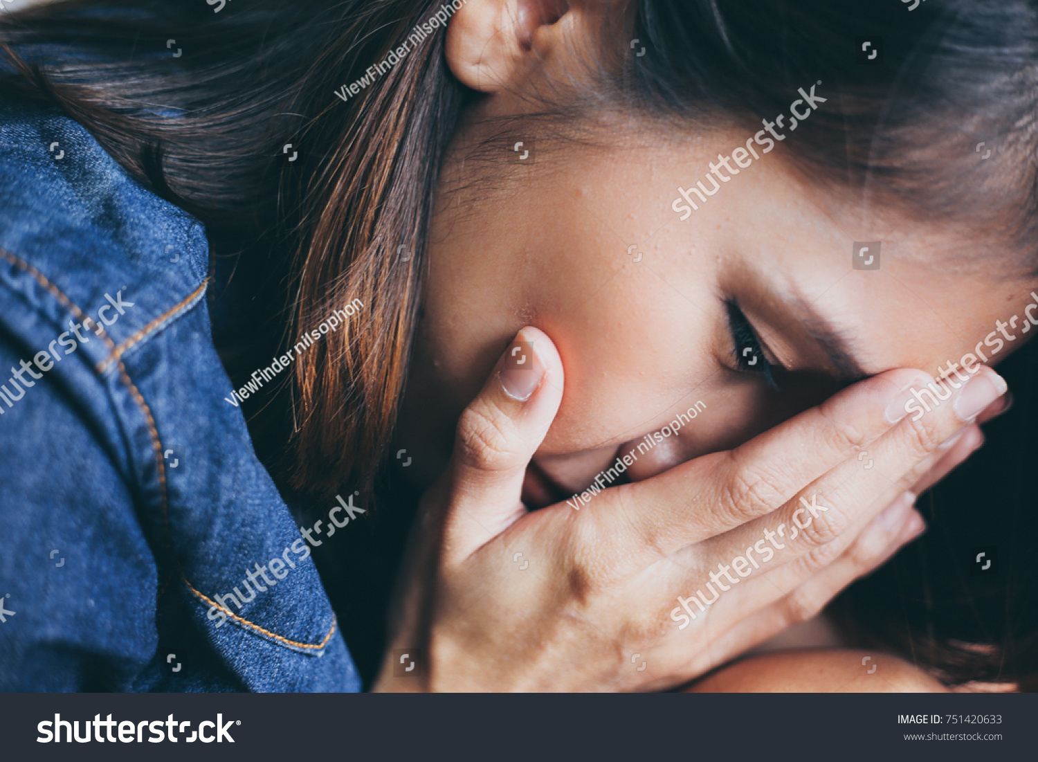 Sad Woman Hug Her Knee Crysadness Stock Photo Shutterstock