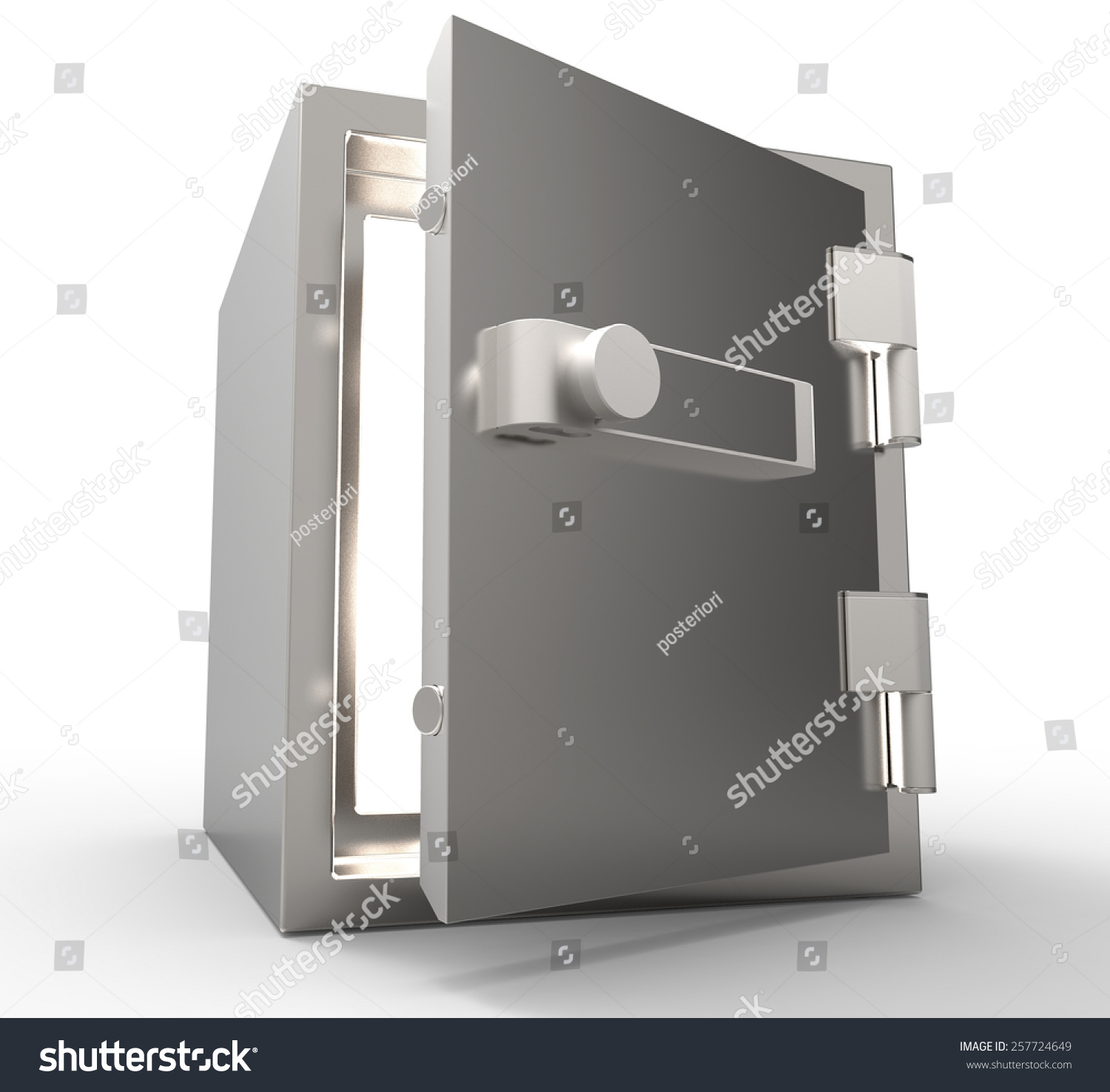 Safe Door Open Light Inside Stock Illustration 257724649