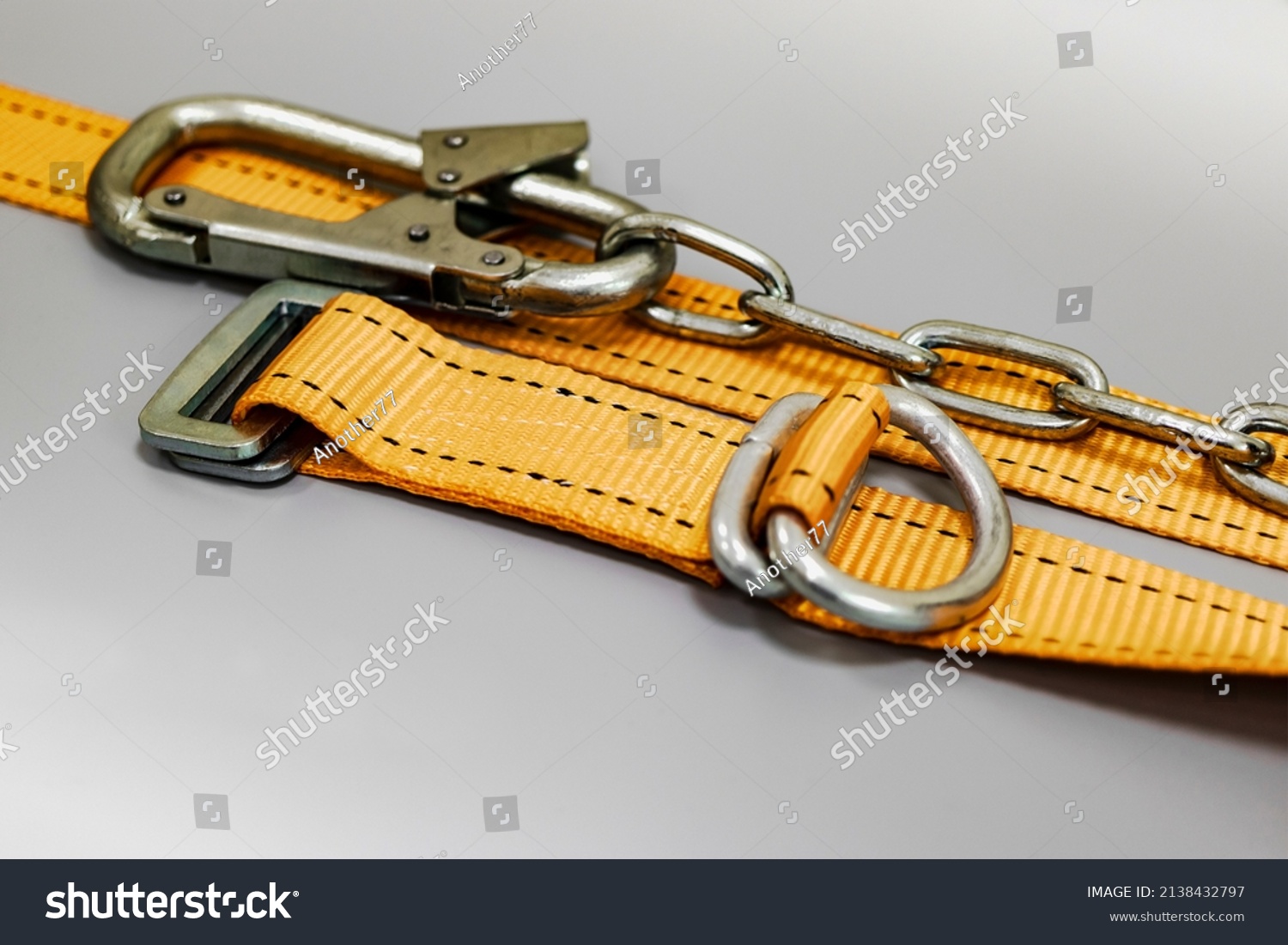 Safety Belt Work Height Carabiner Professional Stock Photo 2138432797 ...