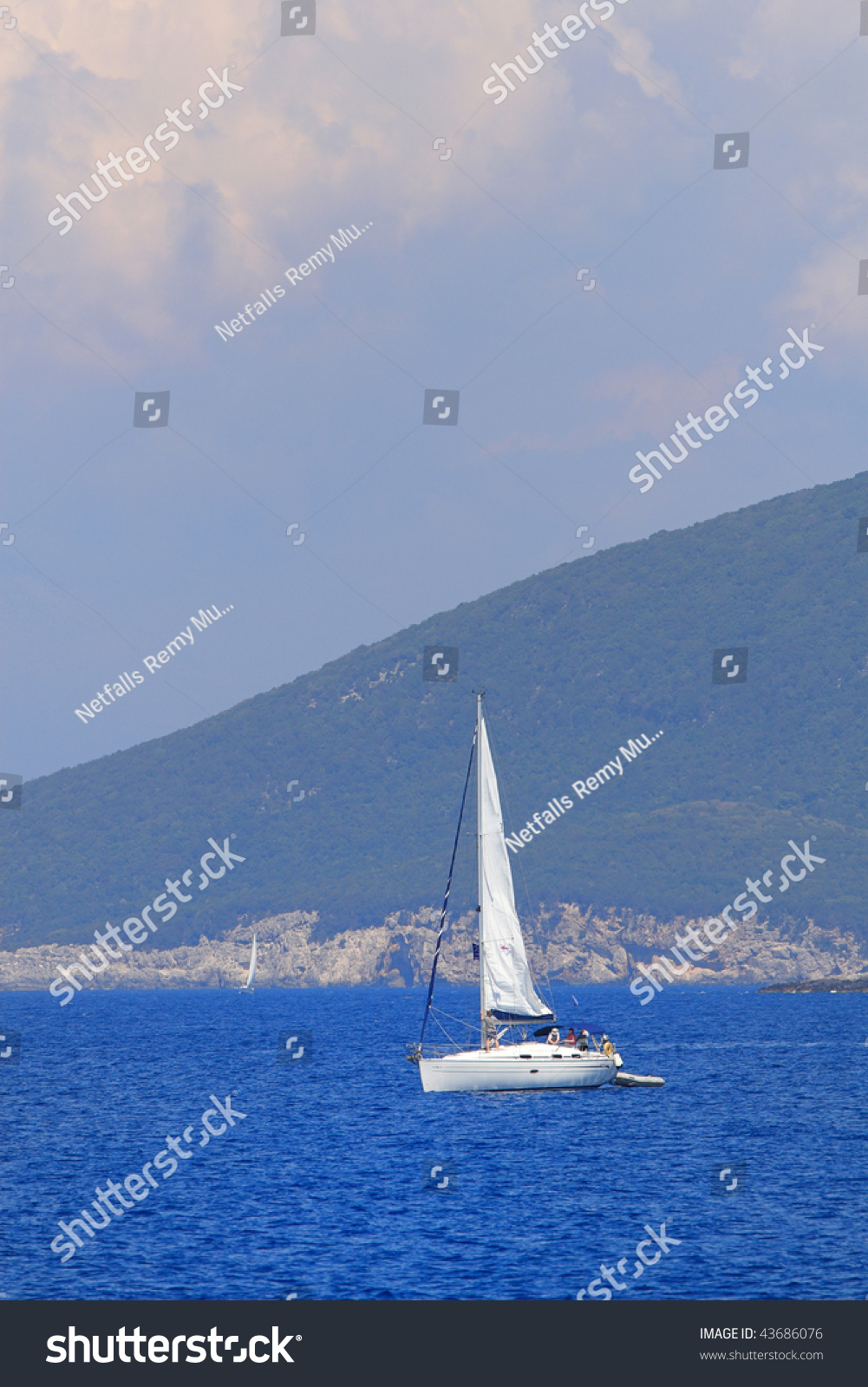 morning cloud sailboat