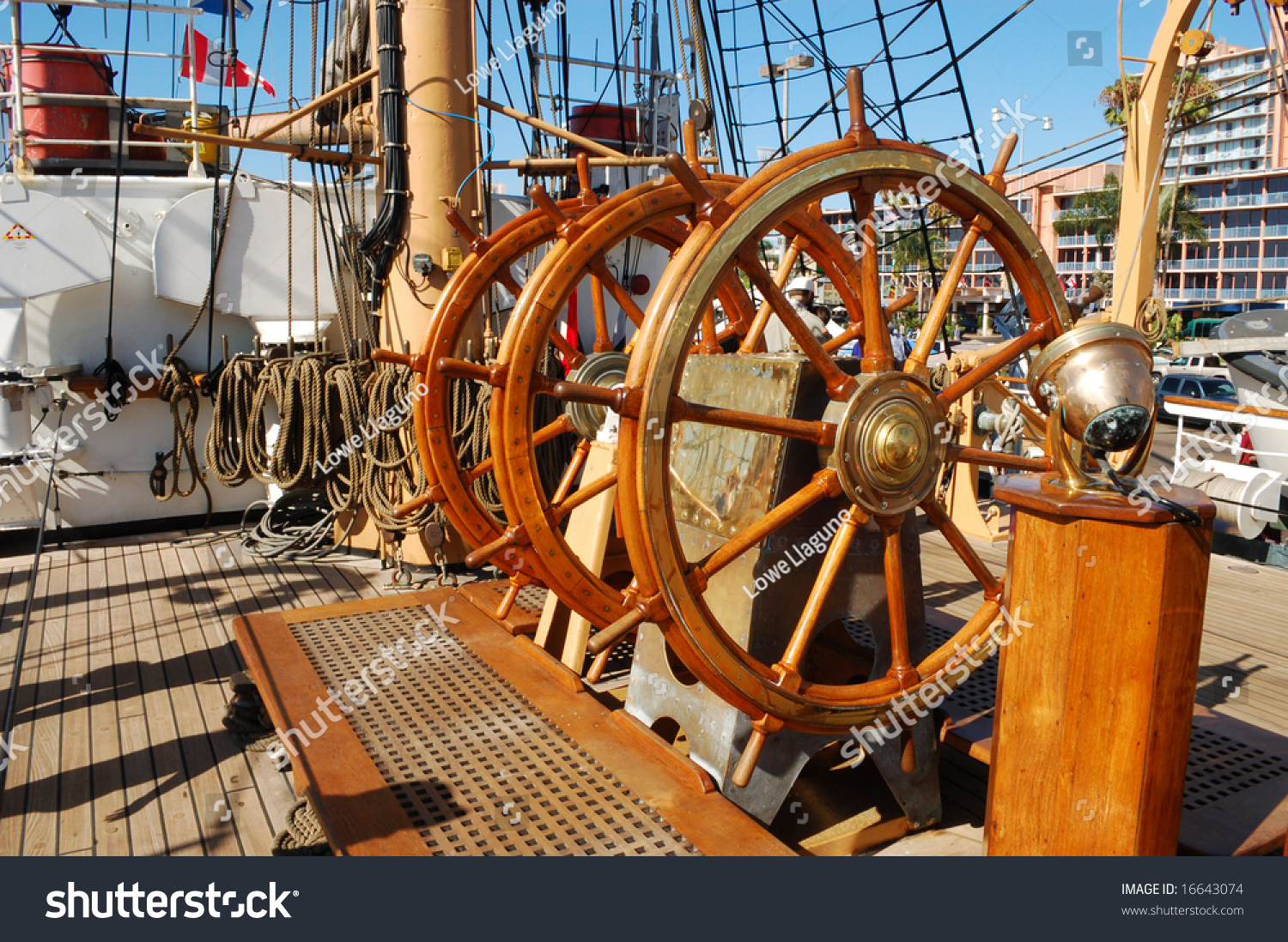 Sailing Ship Steering Wheel; United States Coast Guard Barque 