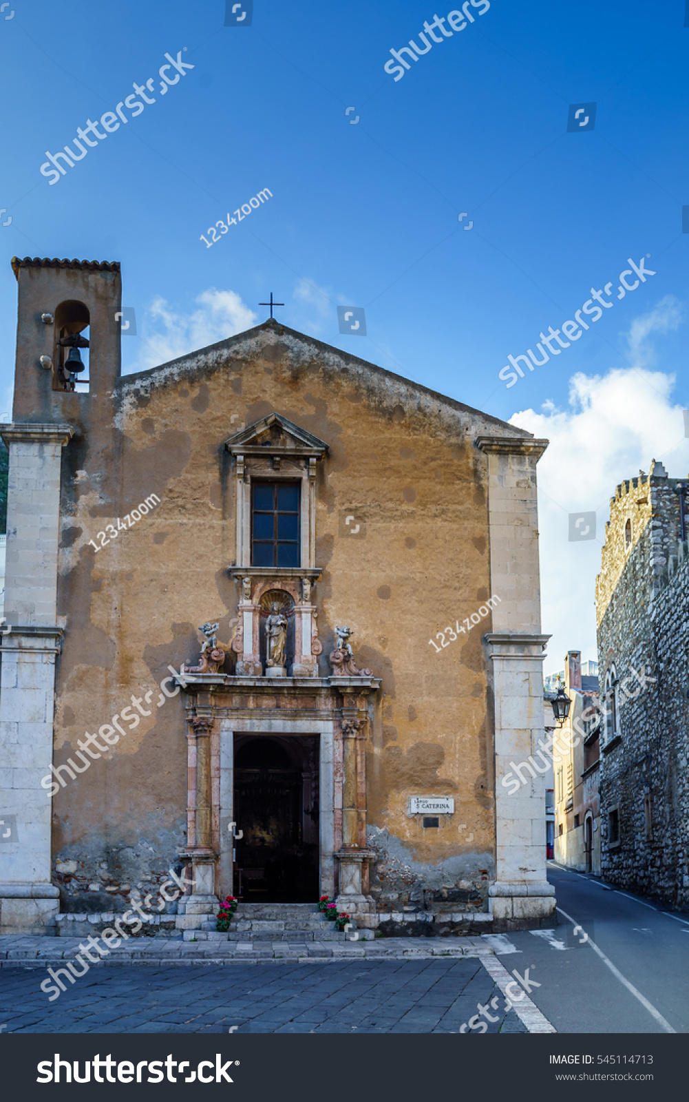 Saint Catherine Alexandria Church Taormina Sicily Stock Photo 545114713 ...