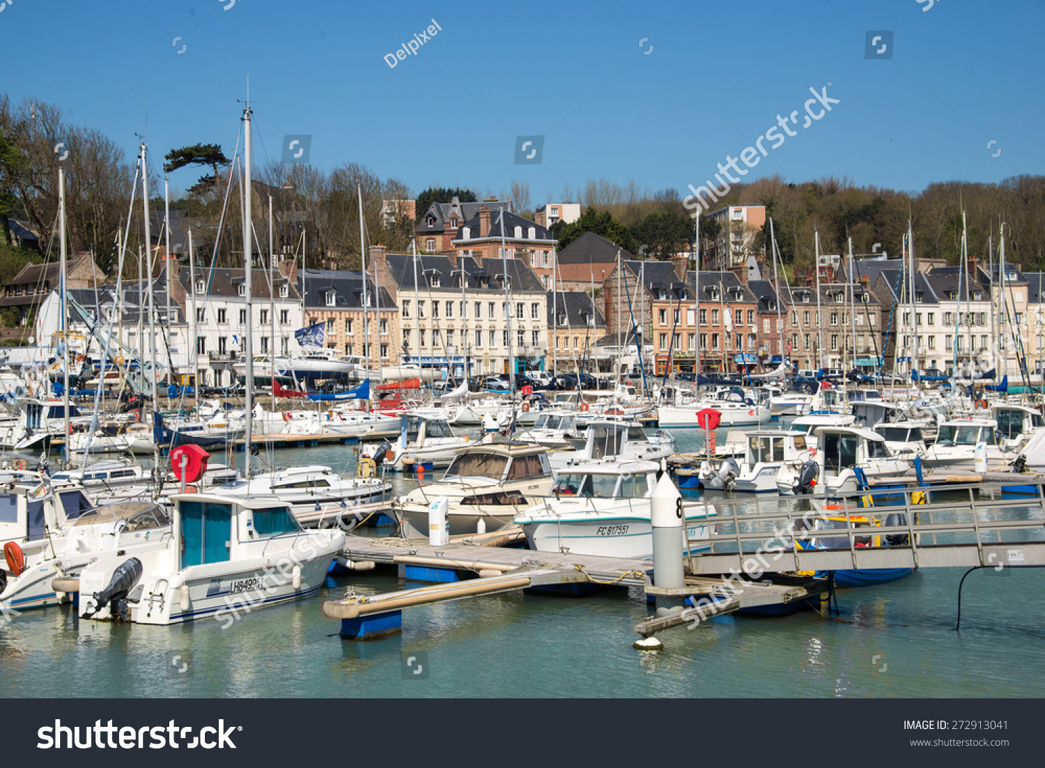 Saint Valery En Caux, France - April 18: Picturesque Marina Of Saint ...