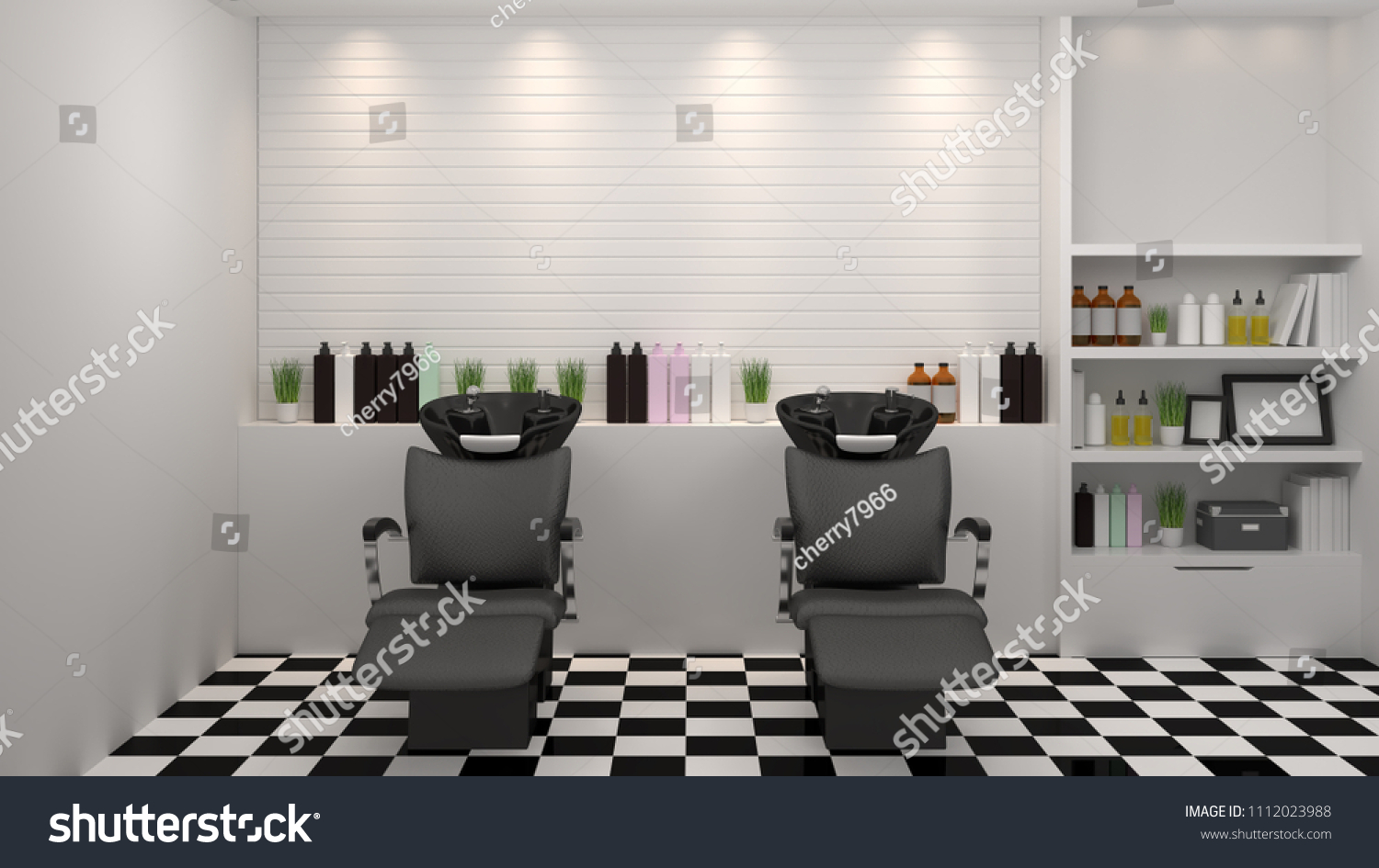 Salon Interior Modern Stylespabeauty 3d Illustrationhairdresserhair