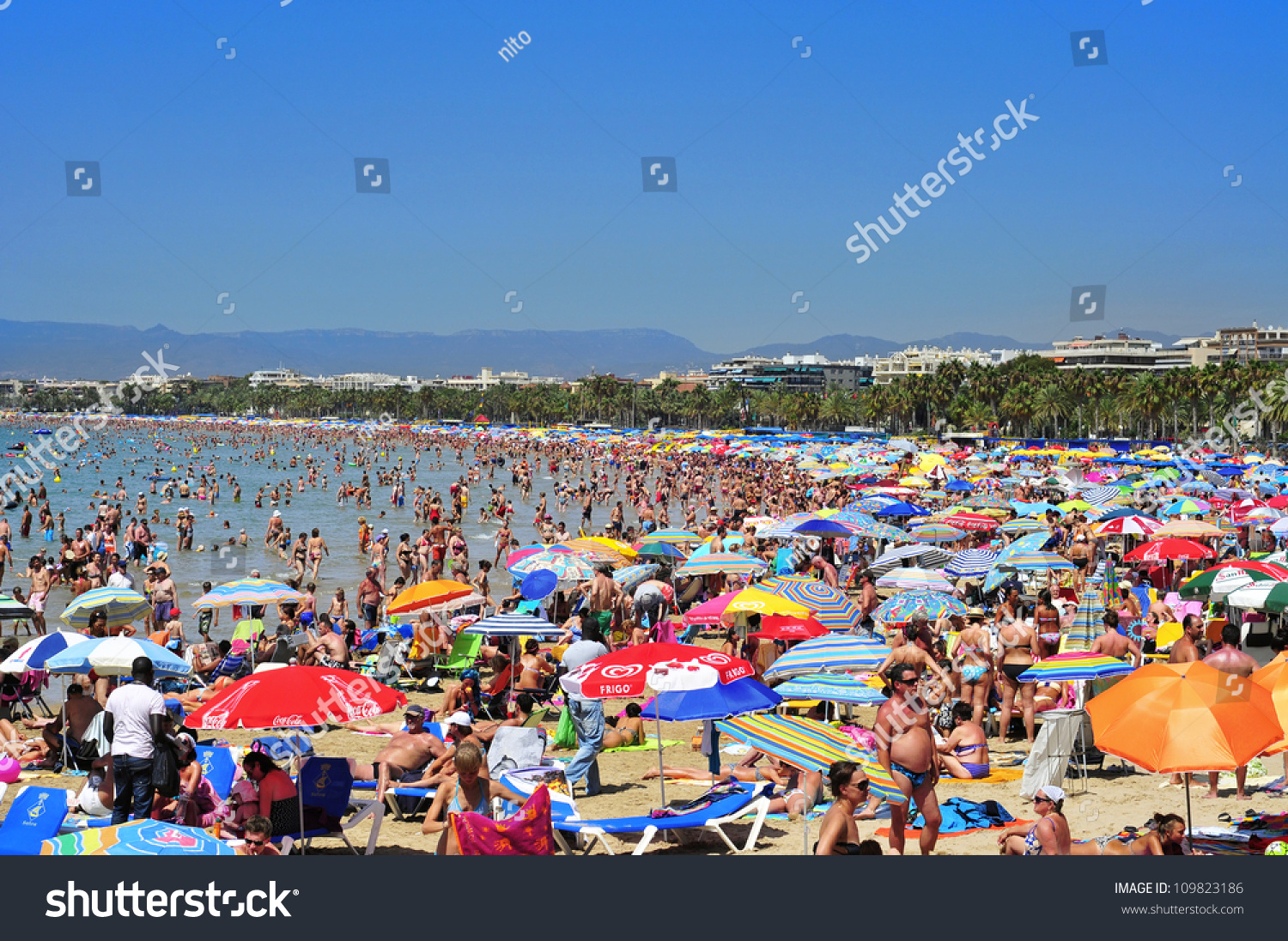Salou Spain August 10 Vacationers Llevant Stock Photo 109823186 ...