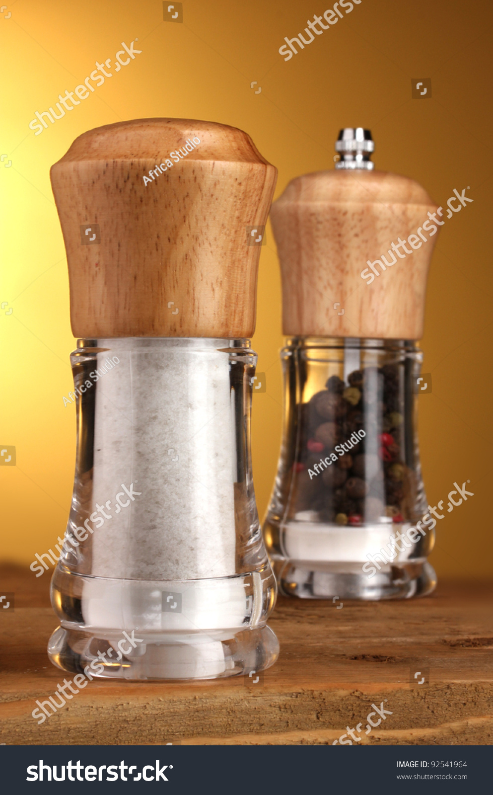 Download Salt Pepper Mills On Yellow Stock Image Download Now PSD Mockup Templates