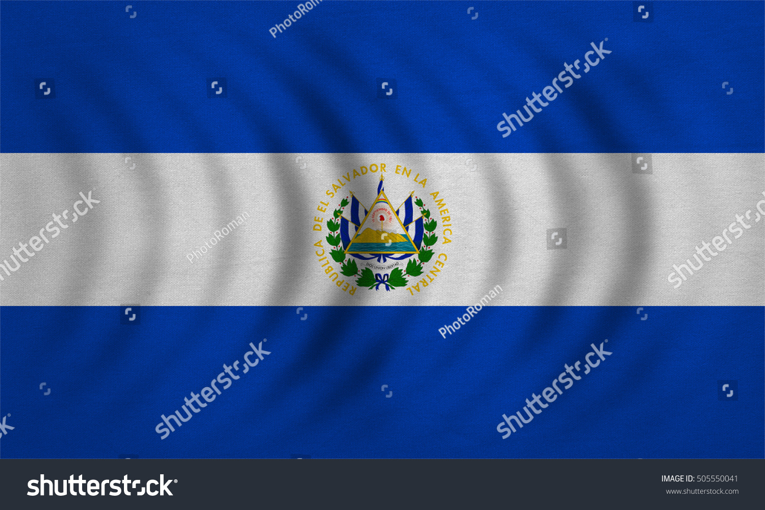 Salvadoran National Official Flag Patriotic Symbol Stock Illustration ...