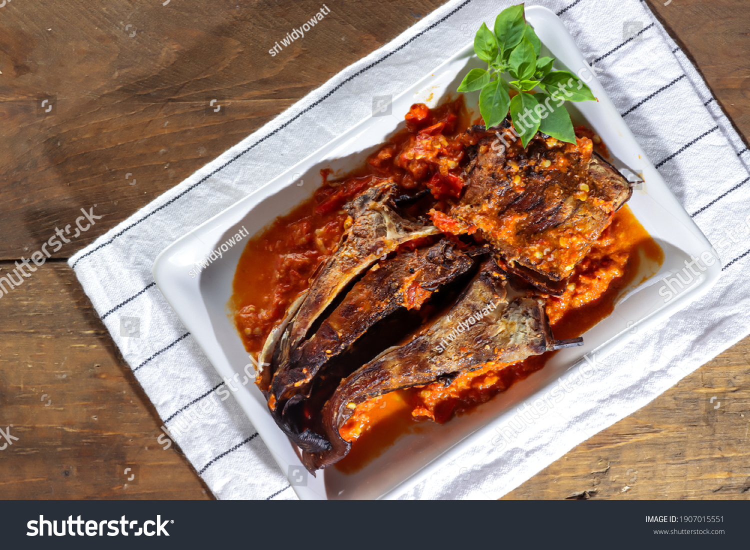 Sambal Santan Ikan Panggang Ikan Pari Stock Photo Edit Now 1907264659