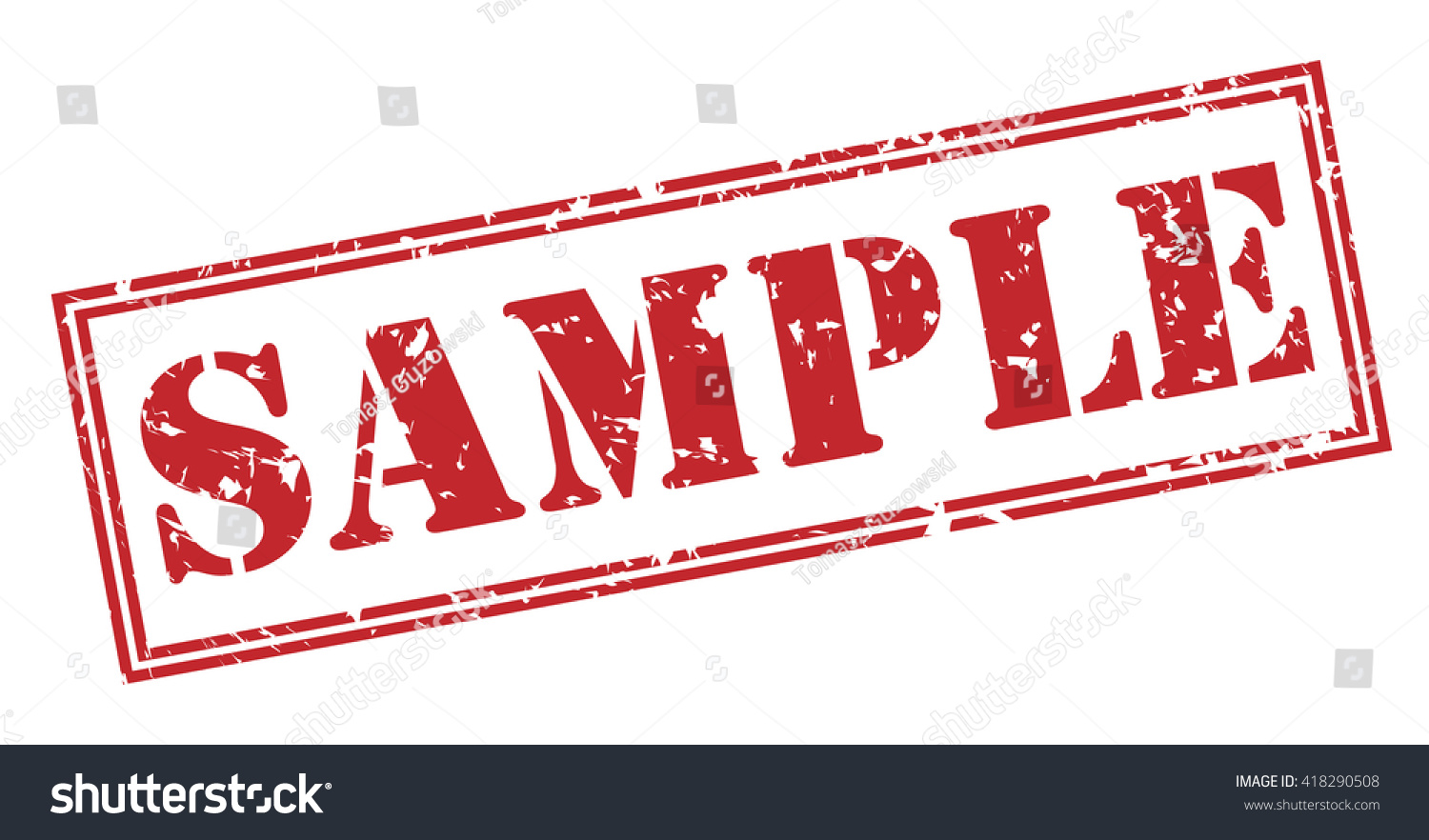 Sample Stamp Stock Photo 418290508 : Shutterstock