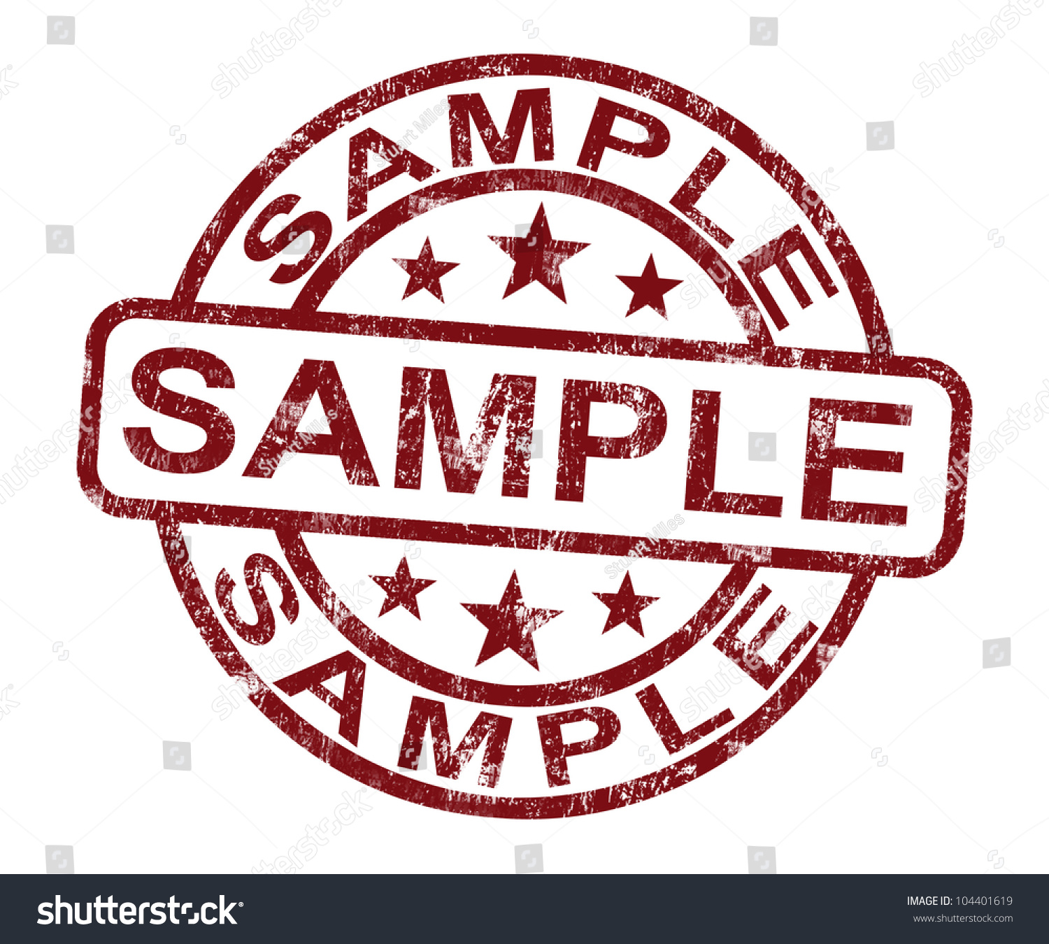 Sample Stamp Showing Example Symbol Or Taste Stock Photo 104401619 ...