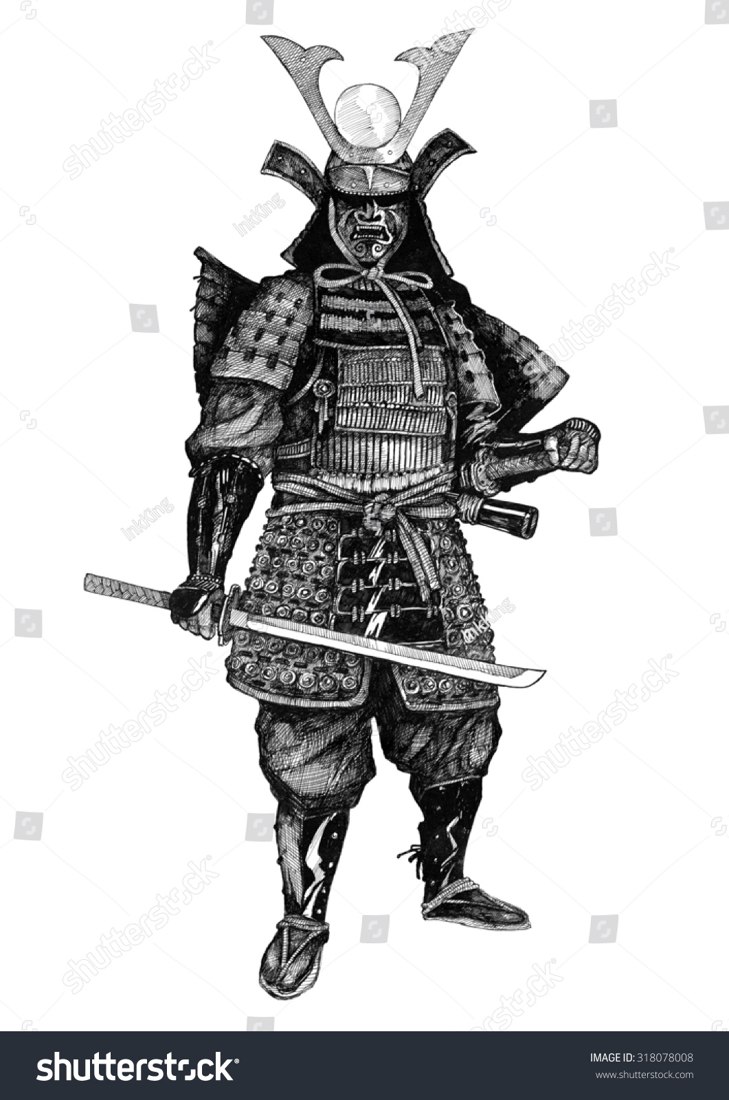 Ilustracion De Stock Sobre Samurai Japon 318078008