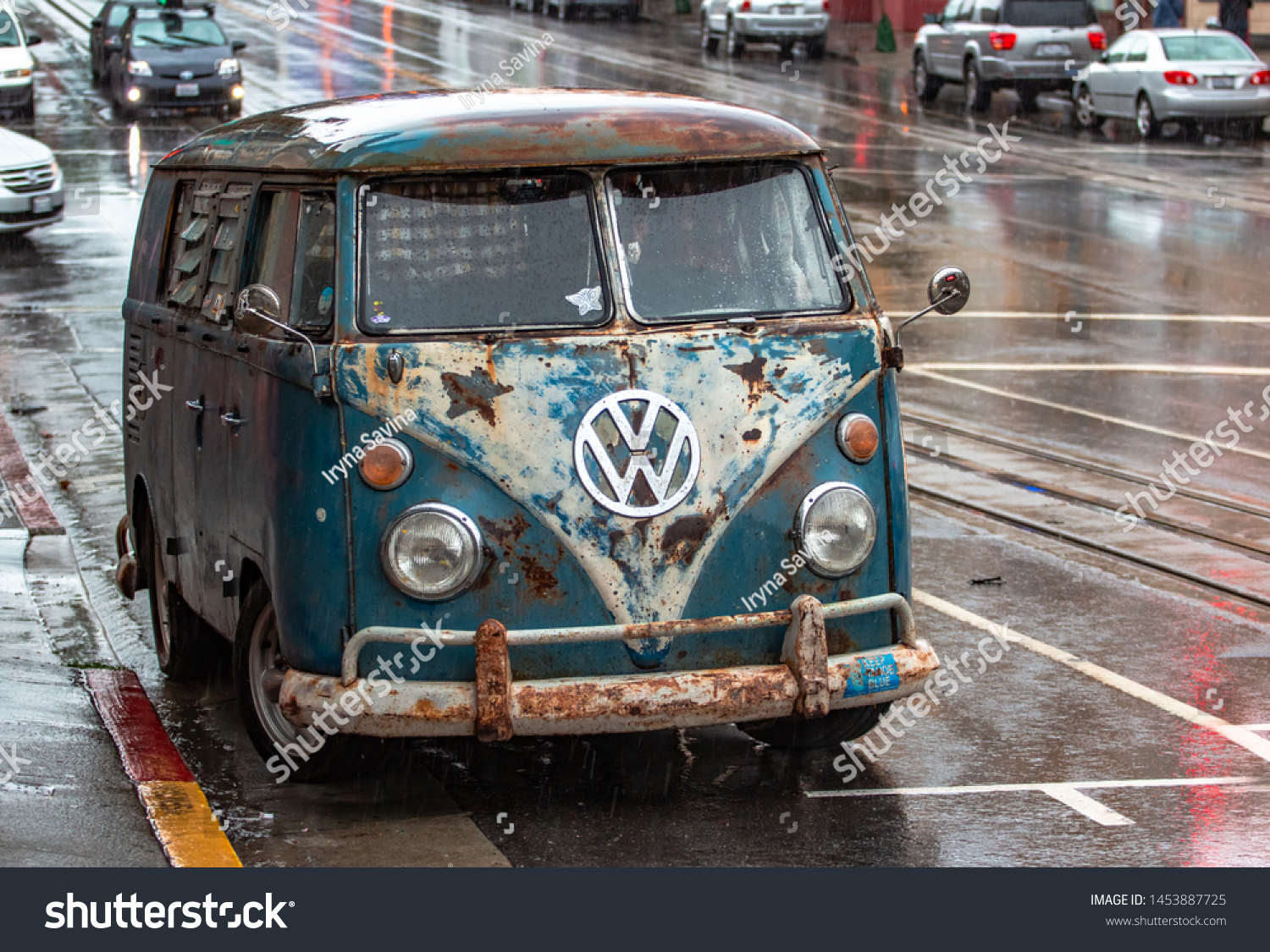 San Francisco Usa Old Volkswagen Stock (Edit 1453887725