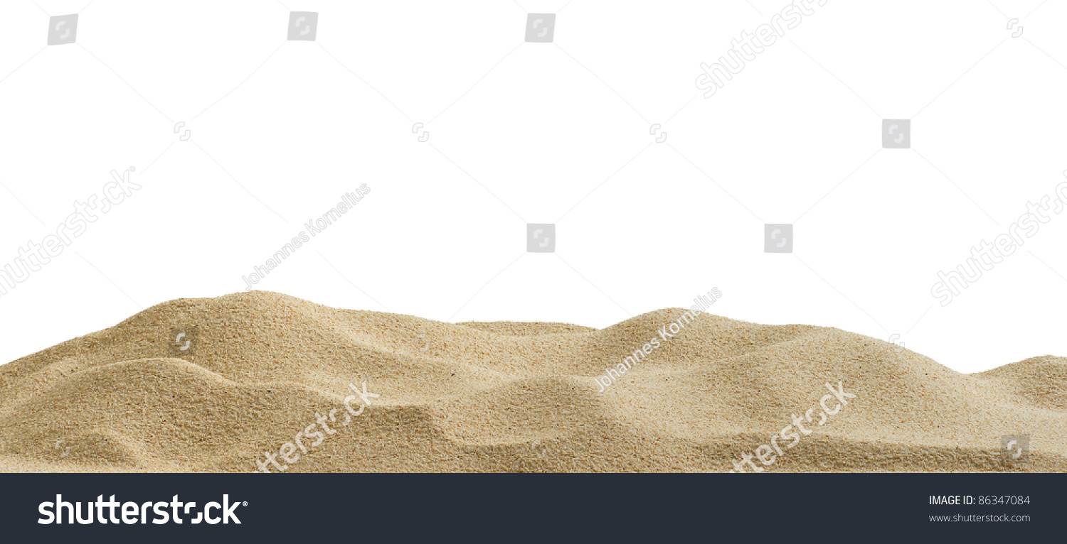 Sand Dunes Isolated On White Background Stock Photo 86347084 : Shutterstock