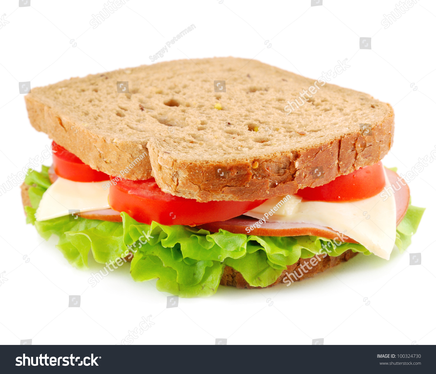 Sandwich Isolated On White Stock Photo 100324730 : Shutterstock