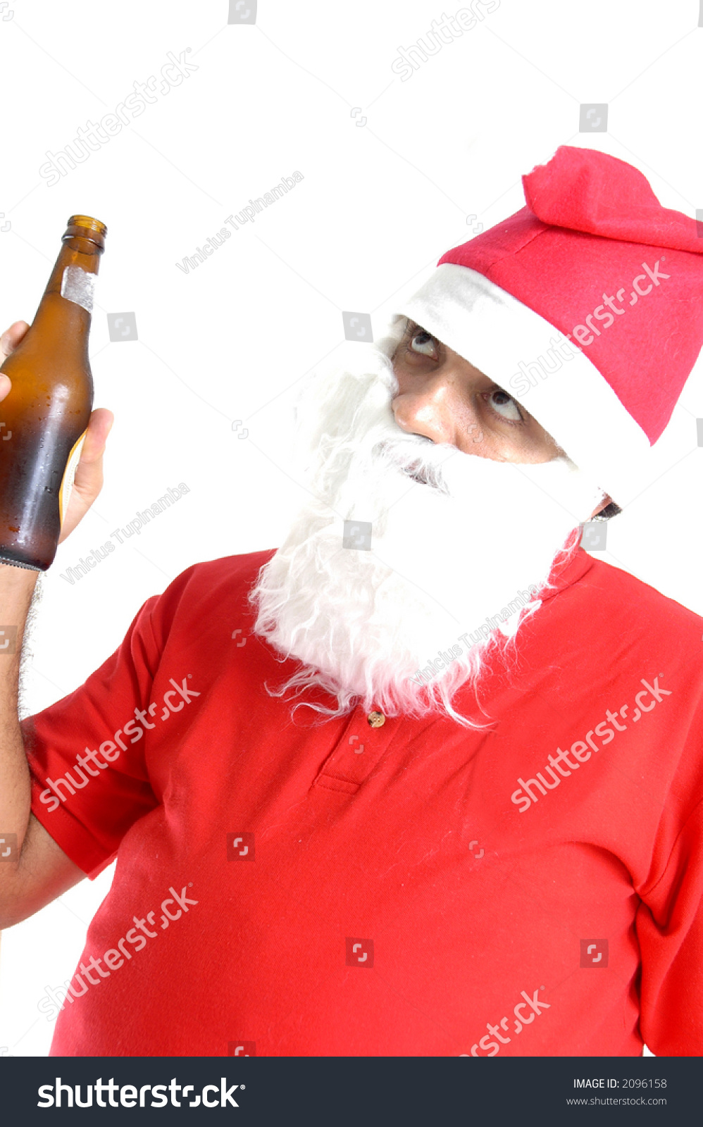 Santa Claus Drinking Beer Stock Photo 2096158 - Shutterstock