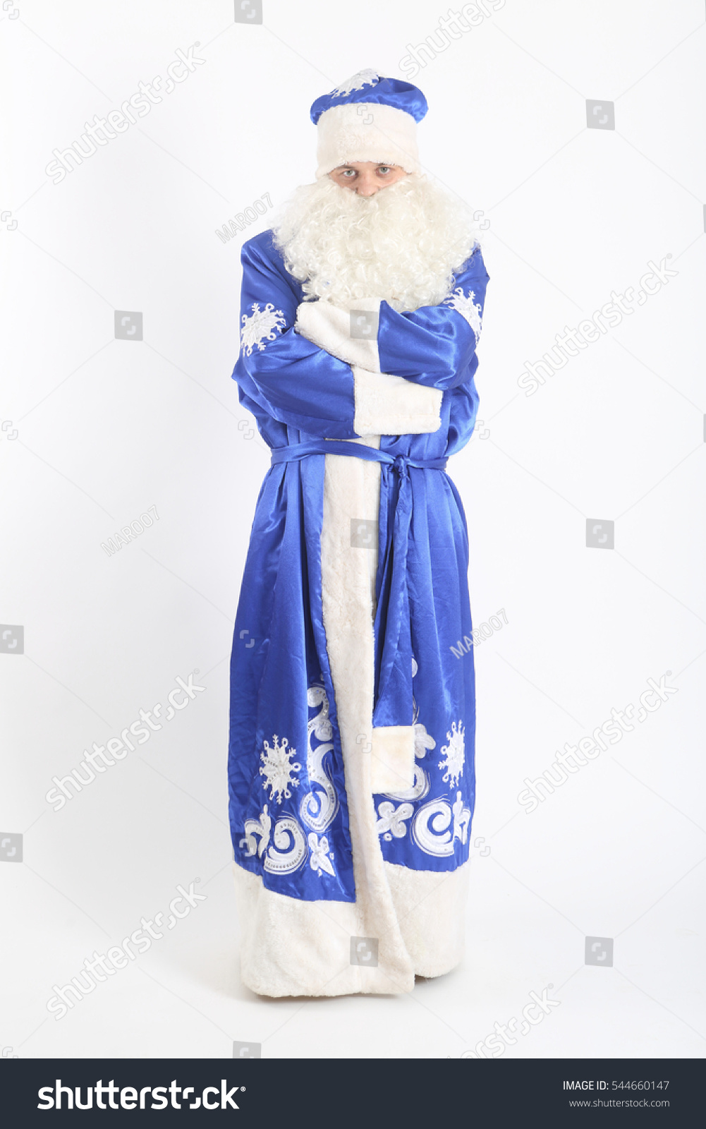 santa claus blue suit