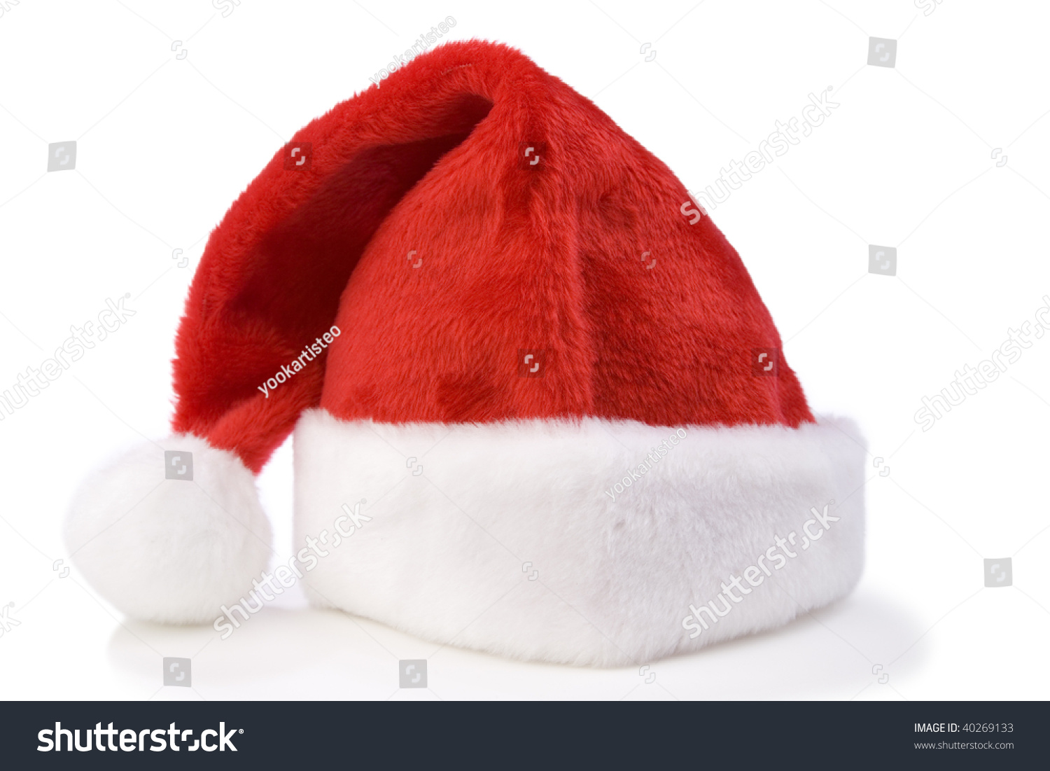 Santa Hat Isolated Against White Background. Stock Photo 40269133