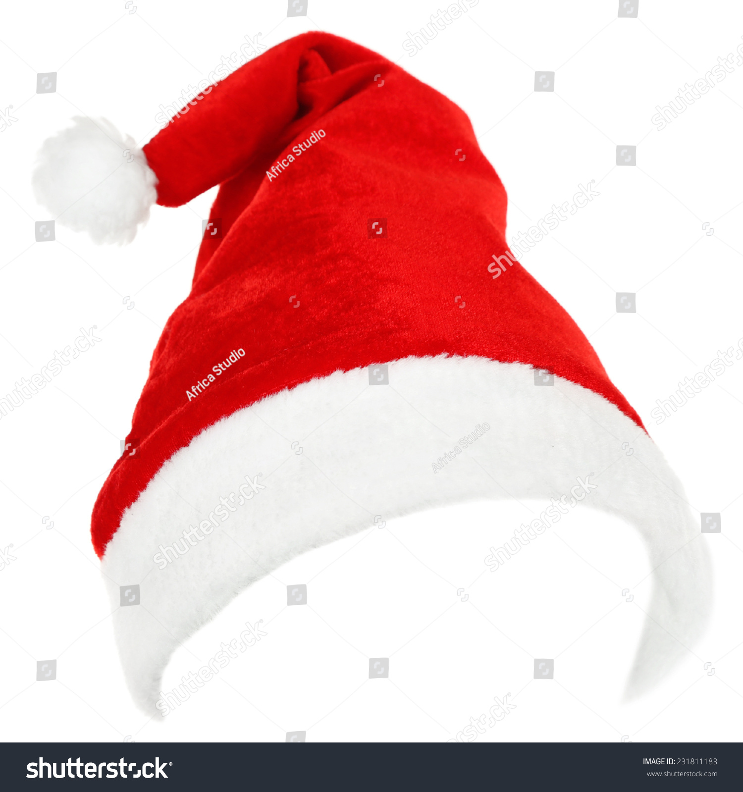 Santa Hat Isolated On White Stock Photo 231811183 : Shutterstock