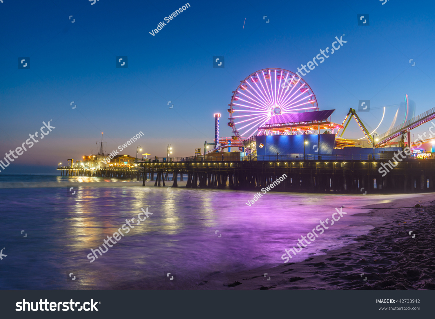 Santa Monica Pier Illuminated New Led Stock Photo 442738942 | Shutterstock