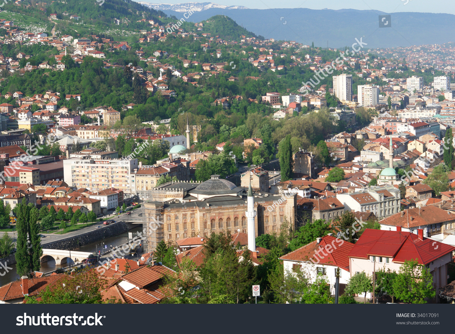 Sarajevo Capital City Bosnia Herzegovina Landscape Stock Photo 34017091 ...