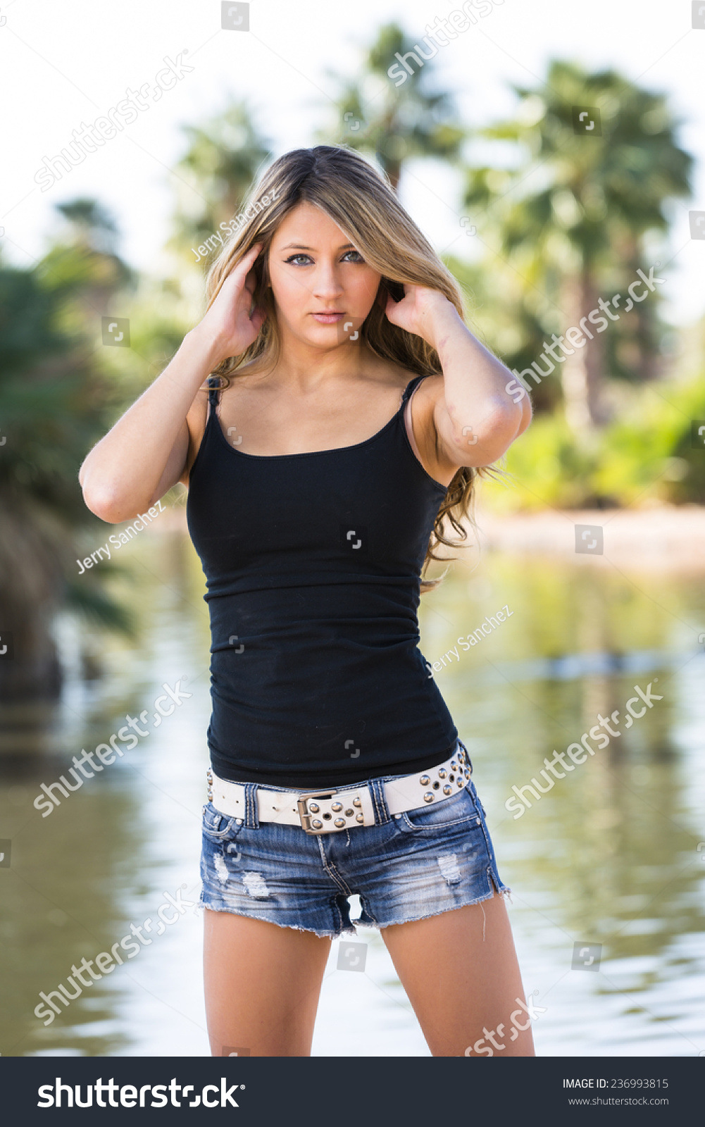 black tank top and black jeans