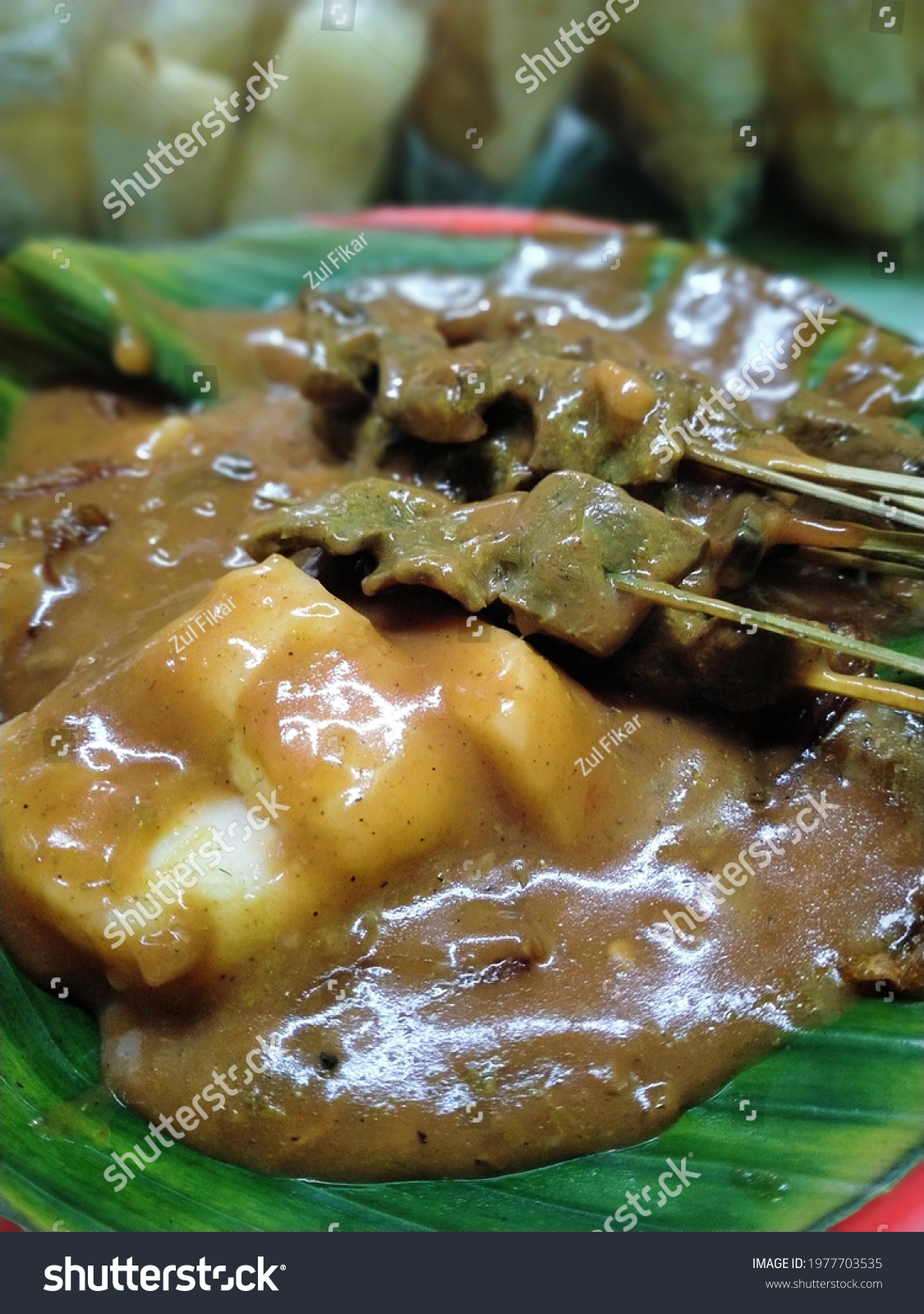 Sate Padang Satay Padang Delicious Spicy Stock Photo 1977703535 ...