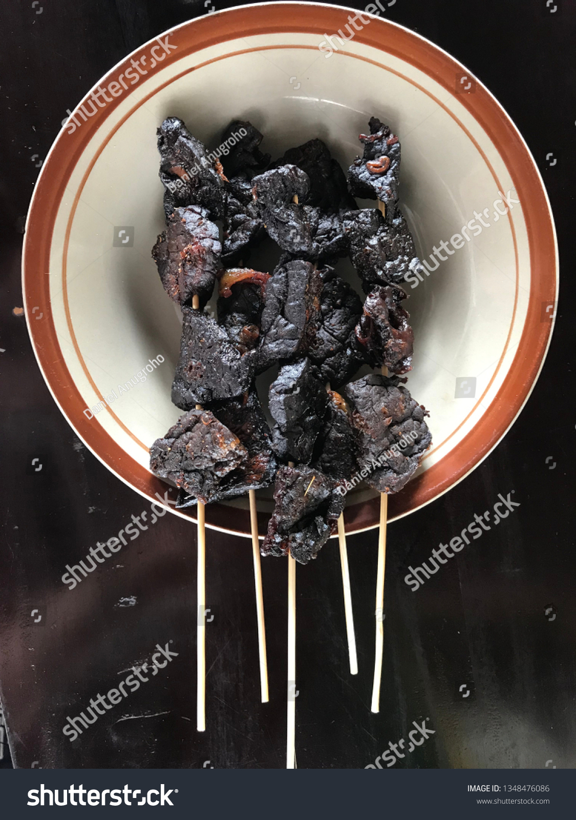 Sate Paru Beefs Lung Satay Soft Stock Photo Edit Now 1348476086