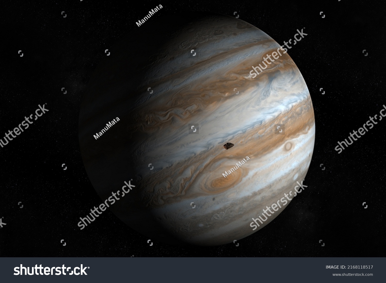 Satellite Amalthea Jupiter V Orbiting Around Stock Illustration ...