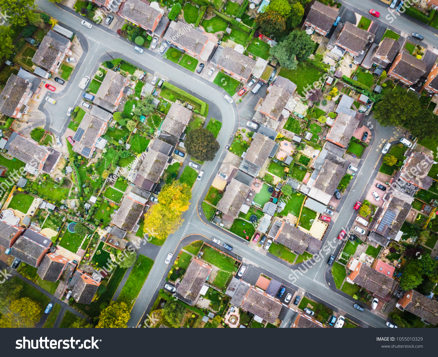 Satellite View Of Your House Satellite Image Style Aerial View Homes Stock Photo 1055010329 |  Shutterstock