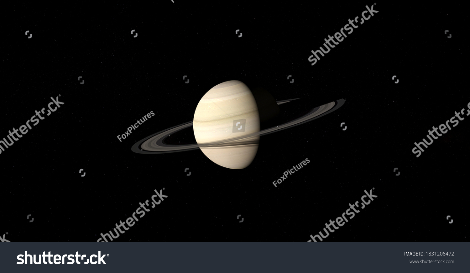 Saturn Planet Rings 3d Rendering Stock Illustration 1831206472 ...