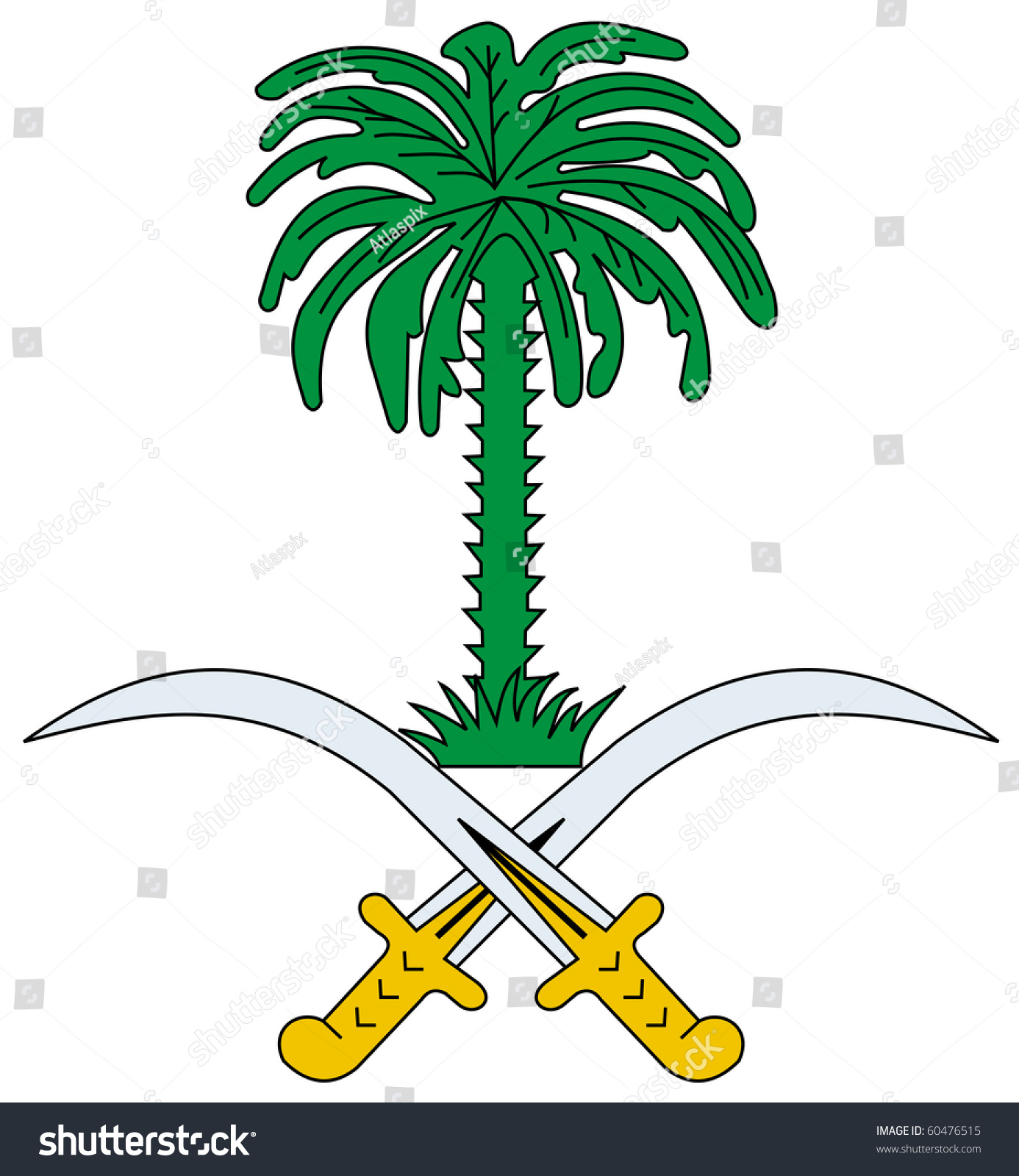 Saudi Arabia Coat Arms Seal National Stock Illustration 60476515 ...