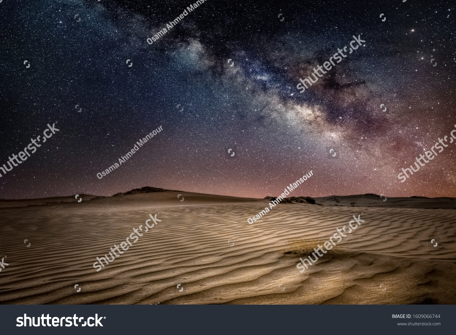 Saudi Arabia Milky Way Desert Stock Photo (Edit Now) 1609066744