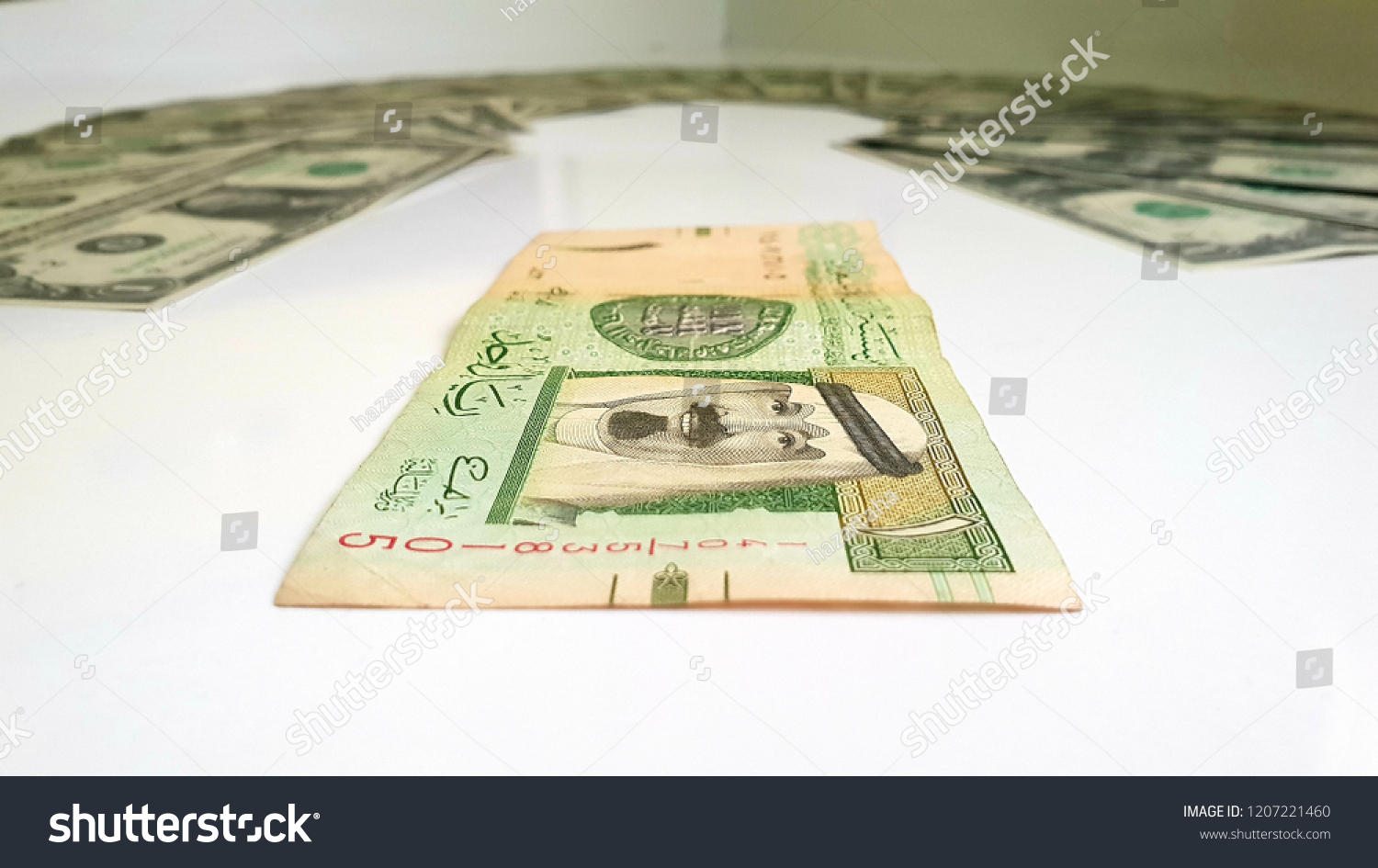 Saudi Arabia Riyal One Us Dollar Stock Photo Edit Now 1207221460