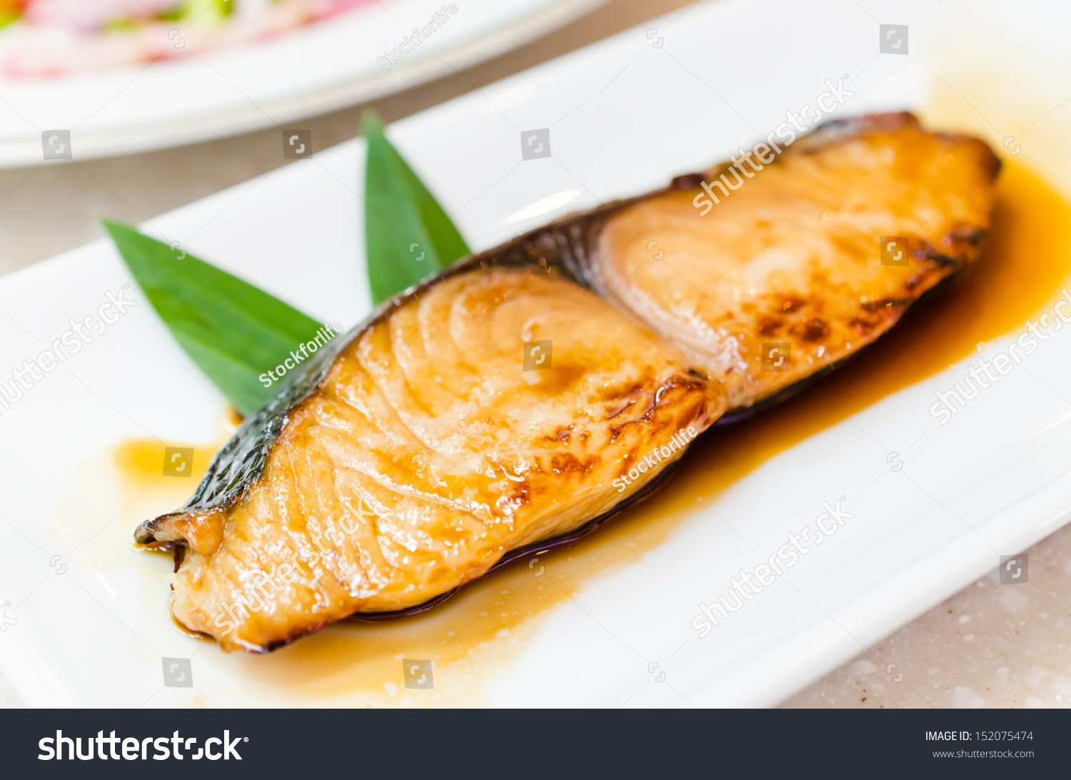 Sawara Teriyaki Fish Steak Stock Photo Edit Now