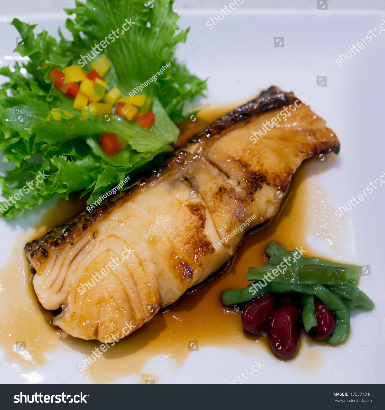 Sawara Teriyaki Fish Steak Stock Photo Edit Now