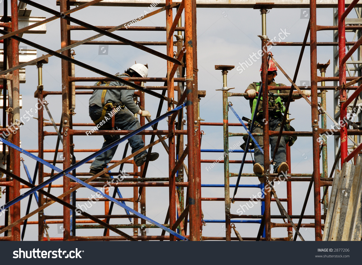 Scaffold And Workers Stock Photo 2877206 : Shutterstock