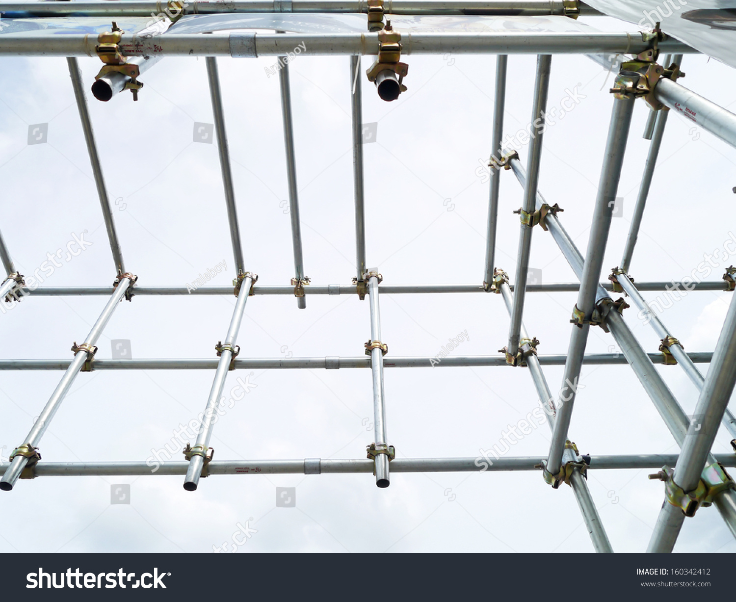 scaffolding pipe clamp parts stock photo edit now 160342412