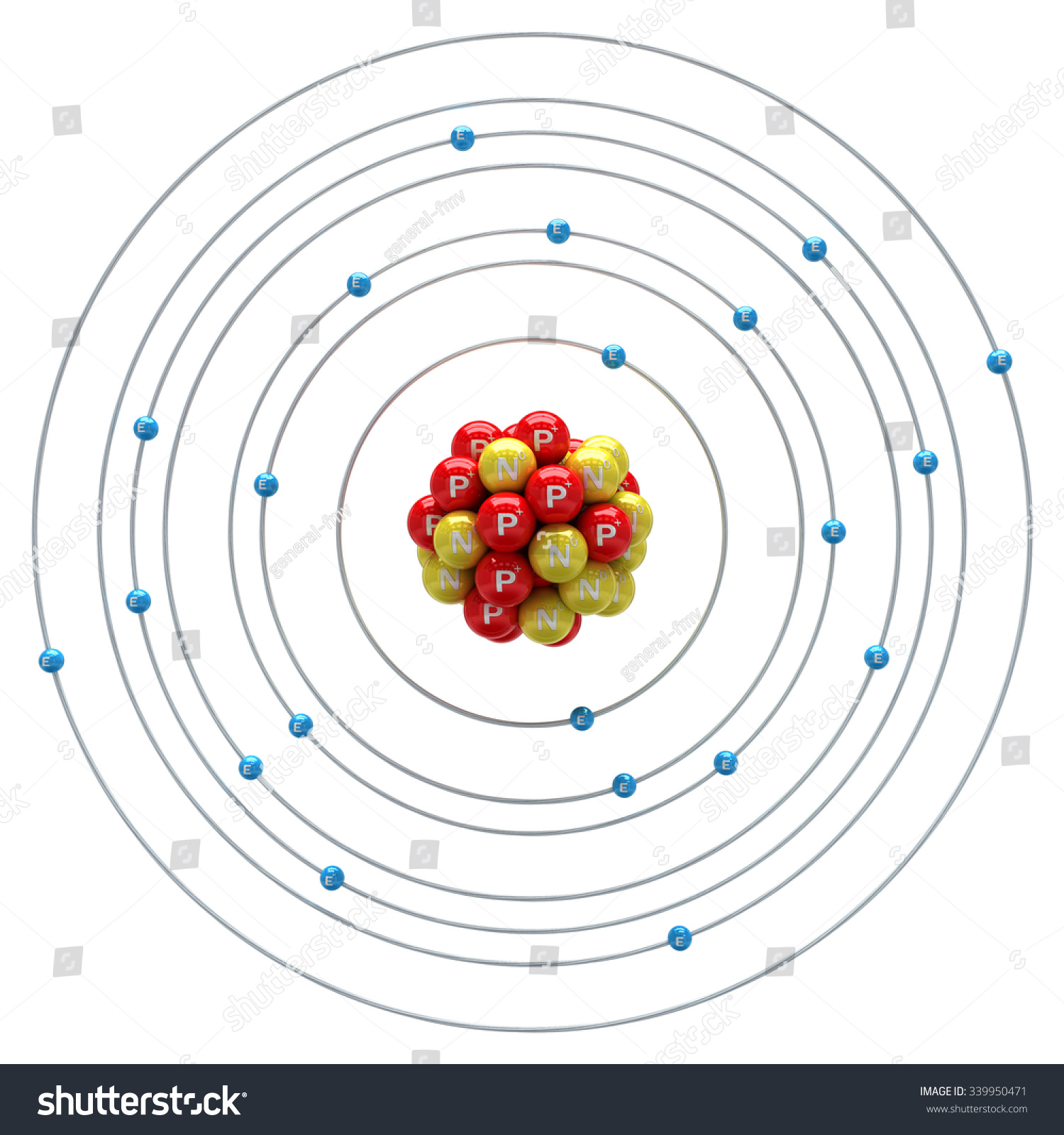 Scandium Atom On White Background Stock Illustration 339950471 ...