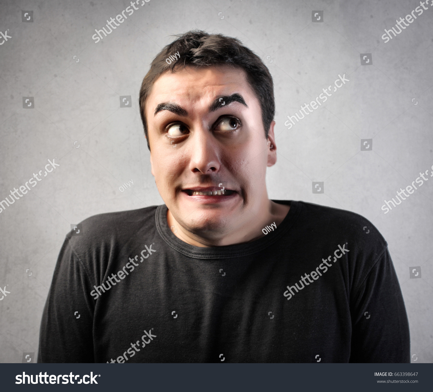 Scared Man Stock Photo 663398647 | Shutterstock