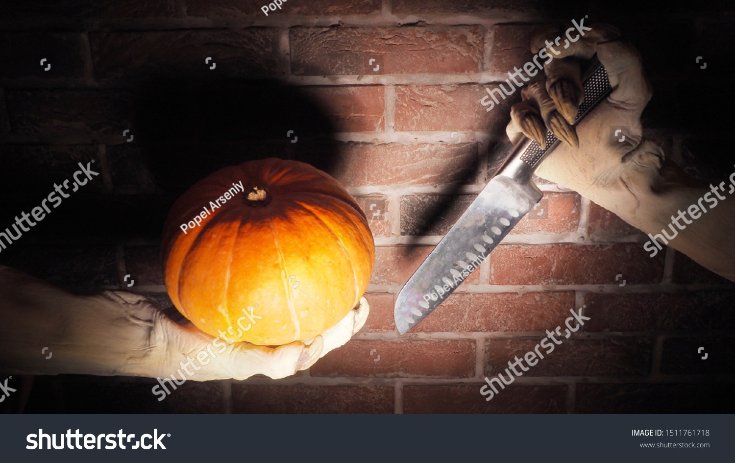 Scary Hands Monster Halloween Concept Stock Photo Edit Now