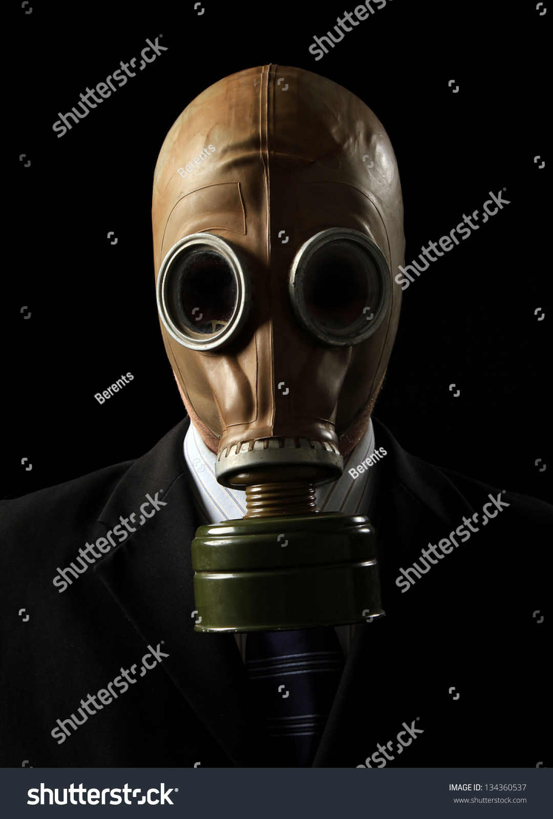 Scary Man No Eyes Full Protective Stock Photo 134360537 - Shutterstock