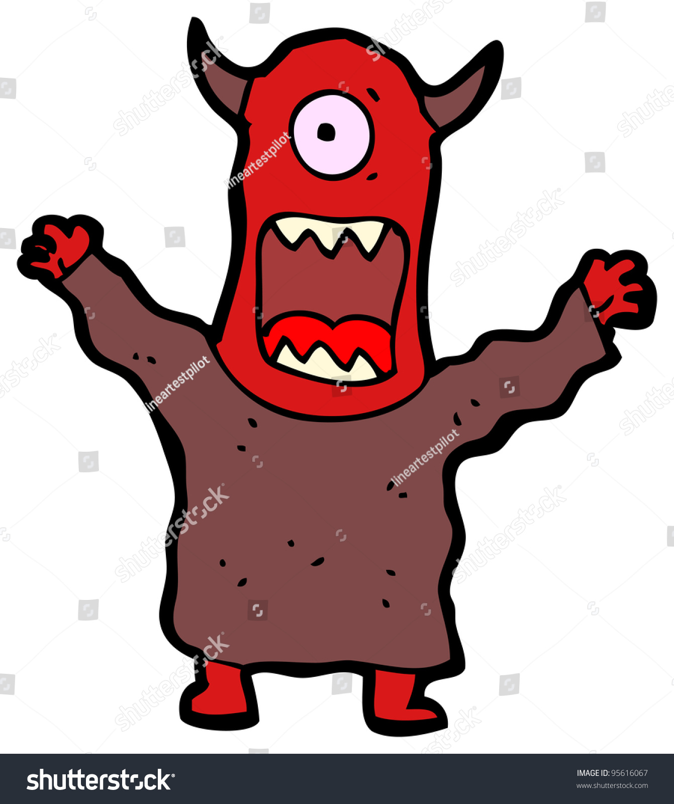 Scary Monster Cartoon Stock Photo 95616067 : Shutterstock