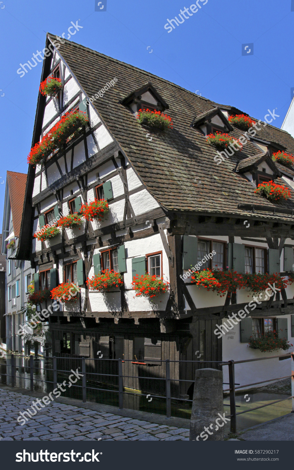 Schiefes Haus 1443 Old Town Ulm Royalty Free Stock Image