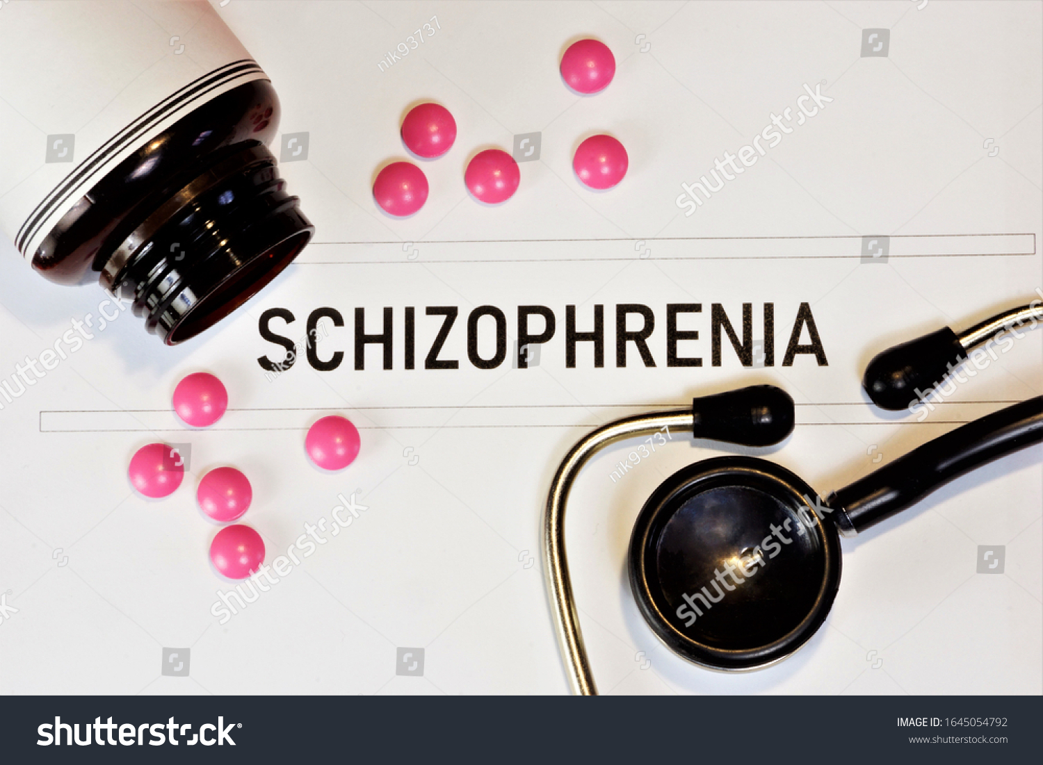 Schizophrenia Mental Illness Personality Disorder Negative Stock Photo ...