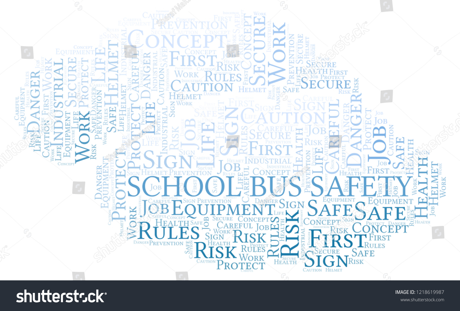 School Bus Safety Word Cloud Stock Illustration 1218619987 | Shutterstock