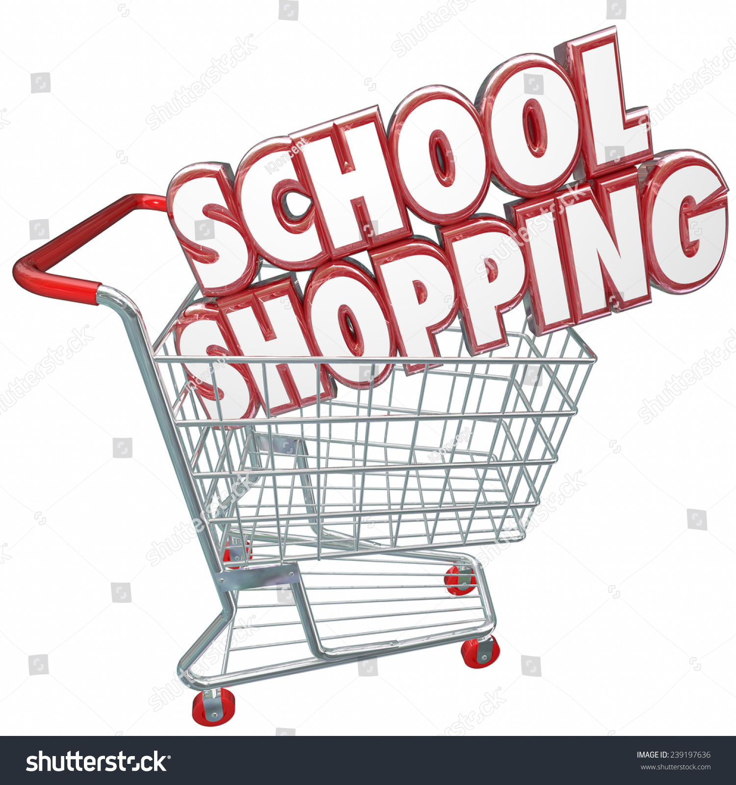 school-shopping-3d-words-shopping-cart-stock-illustration-239197636