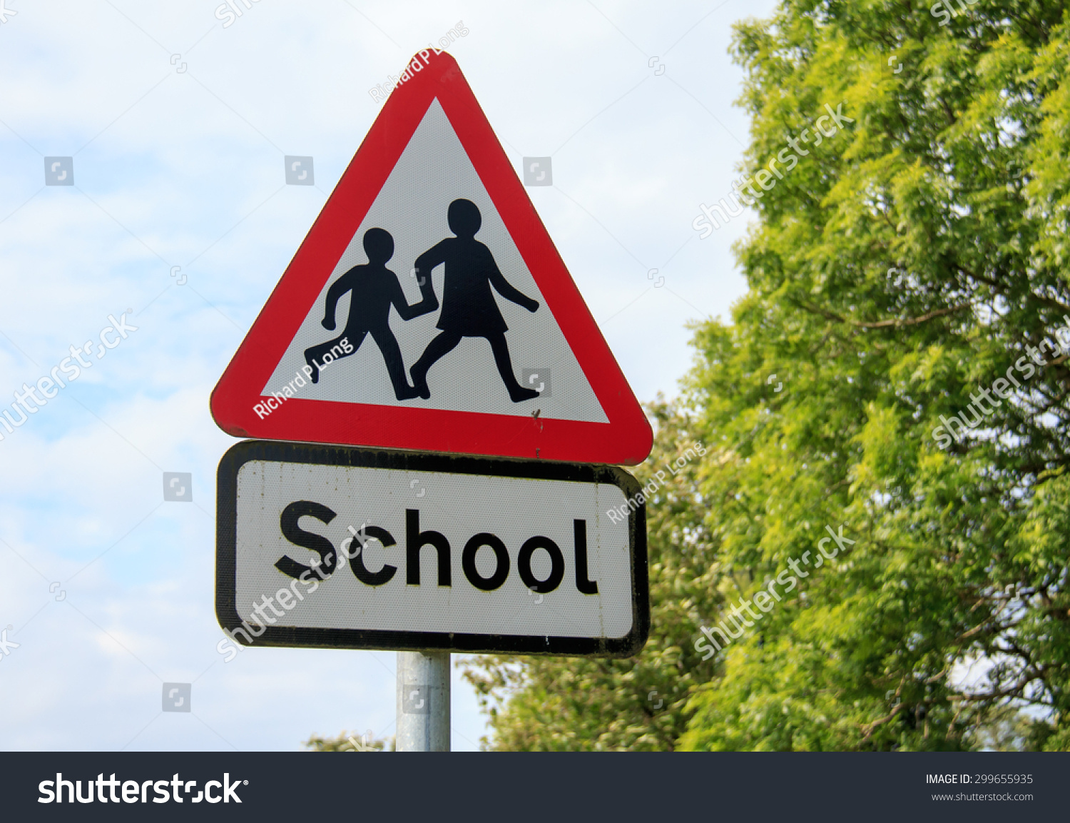 School Sign Stock Photo (Edit Now) 299655935