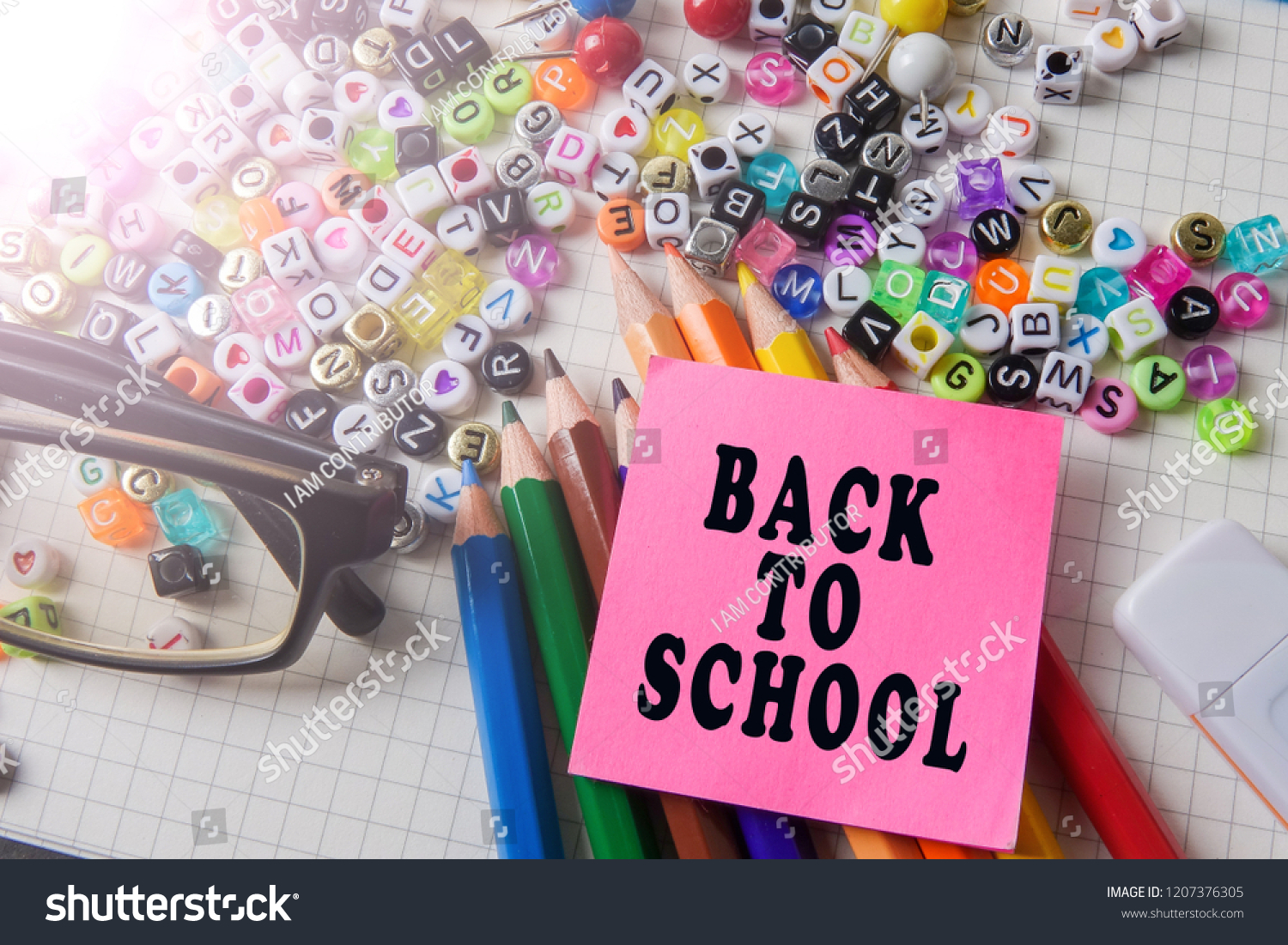 School Stationery Framing School Office Educationback Stock Photo (Edit ...