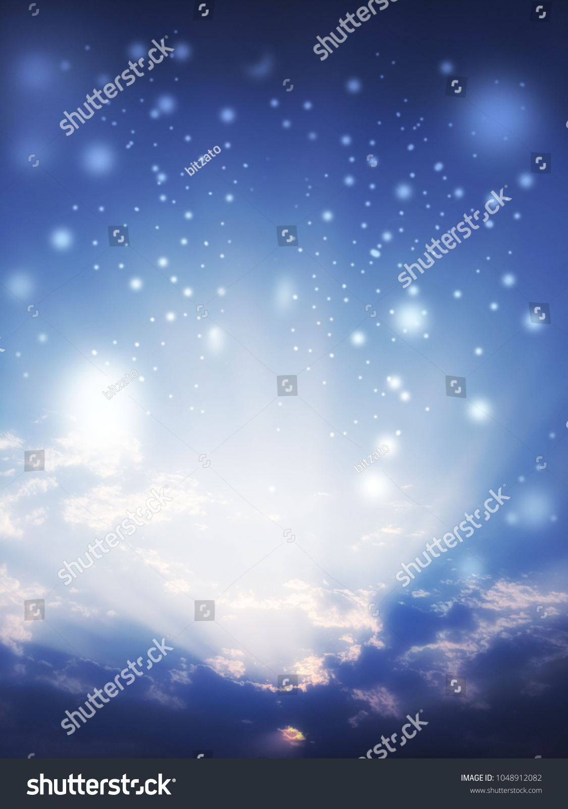 Scifi Star Sky Cloud Space Wallpaper Stock Illustration Royalty