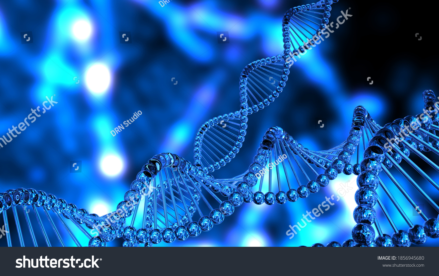 Science Molecular Glass Dna Model Structure Stock Illustration ...